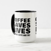 Kaffee Rette Touch Mein Kaffee & Die Funny Tasse (Vorderseite Links)