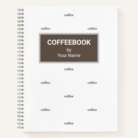 Kaffee Rezept Buch mit Ihrem Namen (Vorderseite)