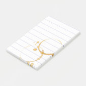 Kaffee Ring Stain Lined Coffein Joke Post-it Klebezettel (angewinkelt)