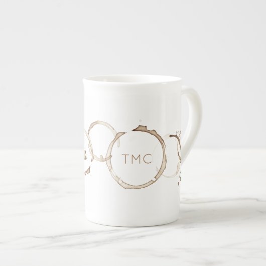 KAFFEE Rings INITIALS Artisan Morning Fun Porzellantasse (Vorderseite Rechts)