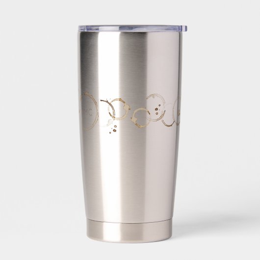 KAFFEE Rings INITIALS Brown Travel Fun Thermobecher (Links)