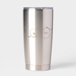KAFFEE Rings INITIALS Brown Travel Fun Thermobecher