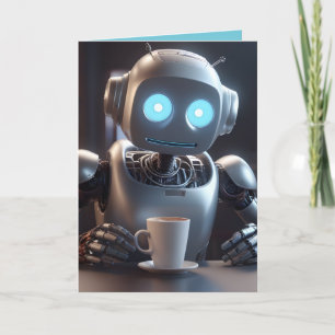 Kaffee-Roboter Feiertagskarte
