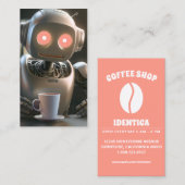 Kaffee-Roboter Visitenkarte (Vorne/Hinten)