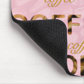 Kaffee Rosa Gold Mousepad (Ecke)
