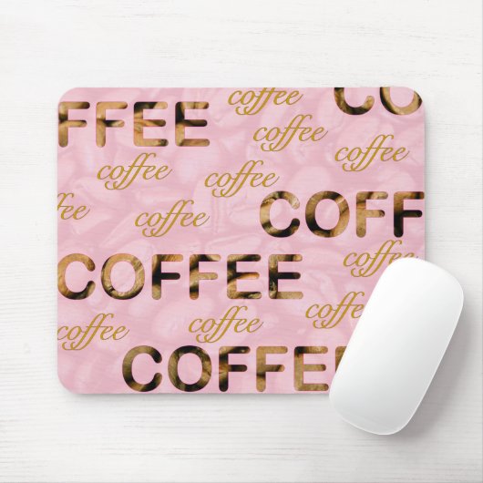 Kaffee Rosa Gold Mousepad (Mit Mouse)