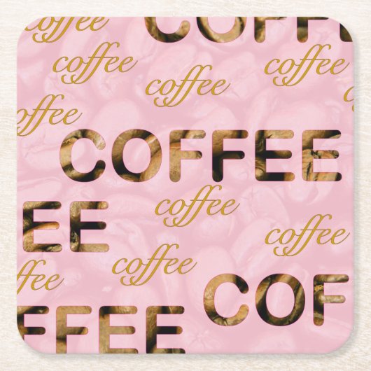 Kaffee Rosa Gold Rechteckiger Pappuntersetzer (Vorderseite)