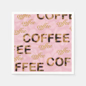 Kaffee Rosa Gold Serviette (Vorderseite)