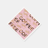 Kaffee Rosa Gold Serviette (Ecke)