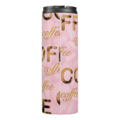 Kaffee Rosa Gold Thermosbecher (Rückseite)