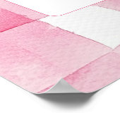 Kaffee-Rosa-Schleife-Brautparty-Willkommensschild Poster (Ecke)