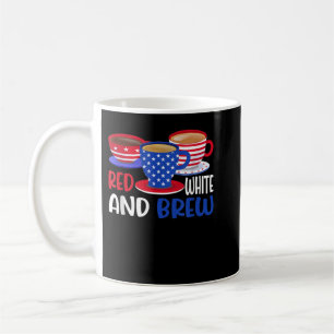 Kaffee rot weiß und braun 4. Juli Patriotische Wo Kaffeetasse