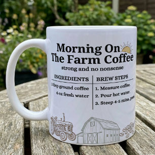 Kaffee-Routine Frühe Morgen auf dem Bauernhof Reze Kaffeetasse