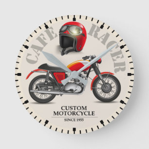 Kaffee Rück Racer Runde Wanduhr