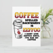 Kaffee rückwärts geschrieben einladung (Stehend Vorderseite)