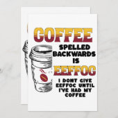 Kaffee rückwärts geschrieben einladung (Vorne/Hinten)