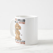 KAFFEE rückwärts geschrieben ist das AFFOC Poodle Kaffeetasse (Vorderseite Links)
