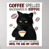 Kaffee rückwärts geschrieben ist Eeffoc einfach wi Poster (Vorne)