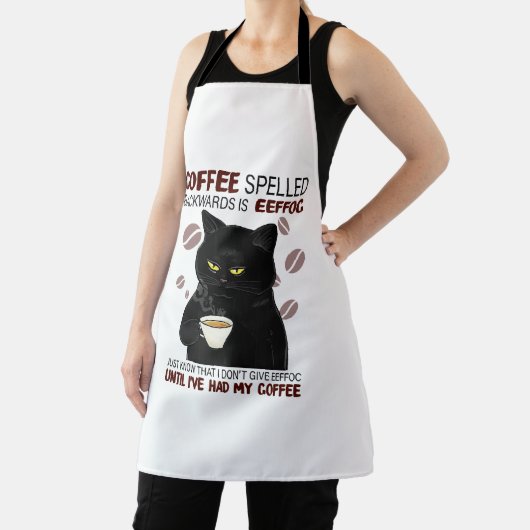 Kaffee rückwärts geschrieben ist Eeffoc einfach wi Schürze (InSitu)