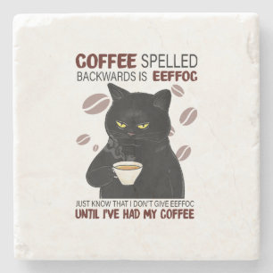 Kaffee rückwärts geschrieben ist Eeffoc einfach wi Steinuntersetzer