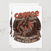 Kaffee rückwärts geschrieben ist Eeffoc Einladung (Vorne/Hinten)