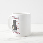 Kaffee rückwärts geschrieben ist Eeffoc Funny Cats Kaffeetasse (Vorderseite Links)