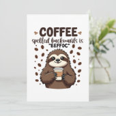 Kaffee rückwärts geschrieben ist eeffoC Koffein-Fa Einladung (Stehend Vorderseite)