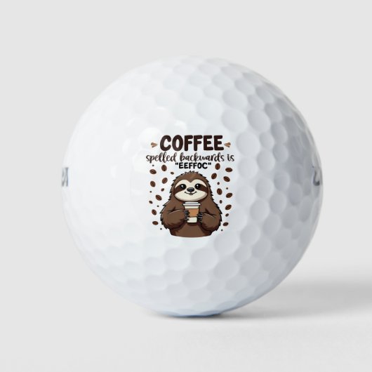 Kaffee rückwärts geschrieben ist eeffoC Koffein-Fa Golfball (Vorderseite)