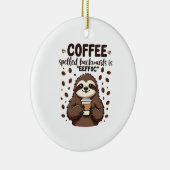 Kaffee rückwärts geschrieben ist eeffoC Koffein-Fa Keramik Ornament (Rechts)