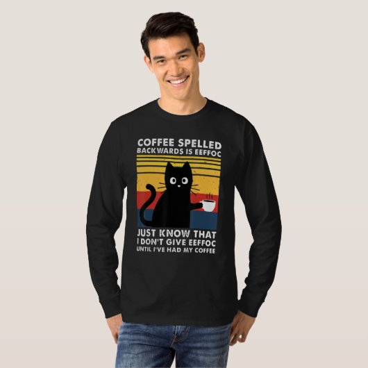 Kaffee rückwärts geschrieben ist Eeffoc lustige sc T-Shirt (Vorne ganz)