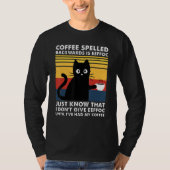 Kaffee rückwärts geschrieben ist Eeffoc lustige sc T-Shirt (Vorderseite)