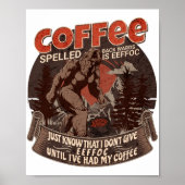 Kaffee rückwärts geschrieben ist Eeffoc Poster (Vorne)