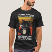 Kaffee rückwärts geschrieben ist EEFFOC wütende sc T-Shirt (Vorderseite)
