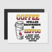 Kaffee rückwärts geschrieben magnetkarte (Vorne/Hinten)