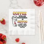 Kaffee rückwärts geschrieben serviette (Beispiel)