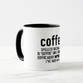 Kaffee rückwärts geschrieben tasse (Vorderseite Links)