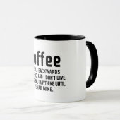 Kaffee rückwärts geschrieben tasse (VorderseiteRechts)