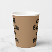 Kaffee ruft und ich muss Papiertasse gehen Pappbecher (Links)