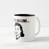 Kaffee ruft. zweifarbige tasse (VorderseiteRechts)