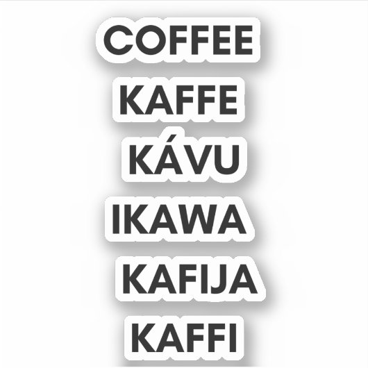 Kaffee rund um die Welt Aufkleber (Vorderseite)