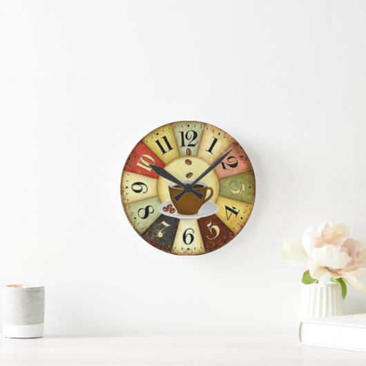 Kaffee Runde Wanduhr (Zuhause)