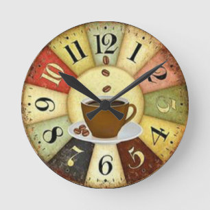 Kaffee Runde Wanduhr