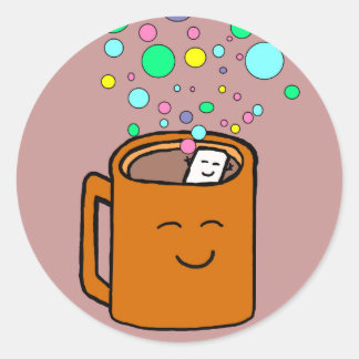 Kaffee Runder Aufkleber