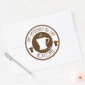 Kaffee Runder Aufkleber (Umschlag)