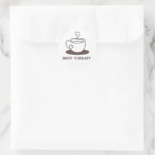 Kaffee Runder Aufkleber (Tasche)