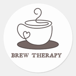 Kaffee Runder Aufkleber