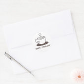 Kaffee Runder Aufkleber (Umschlag)