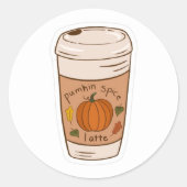 Kaffee Runder Aufkleber (Vorderseite)