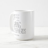 Kaffee Running & Shepherds Name hinzufügen Kaffeetasse (Vorderseite Links)