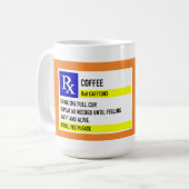 Kaffee Rx Tasse (15oz. Weiß) (Vorderseite Links)